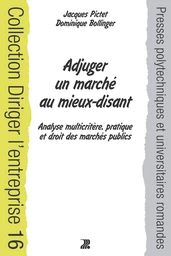 Adjuger un marché au mieux-disant 